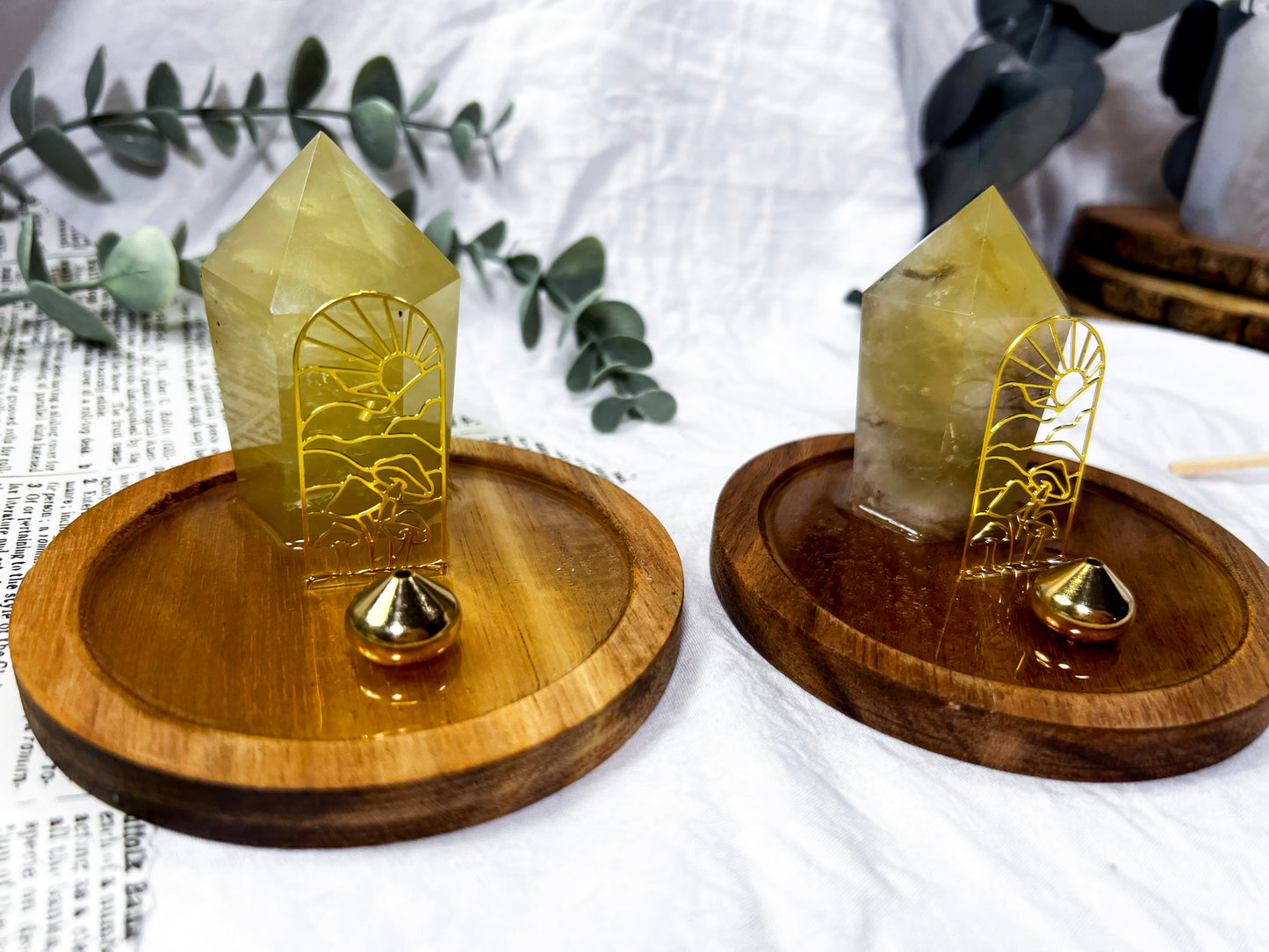 Citrine Mushrooms | Mini Incense Holder