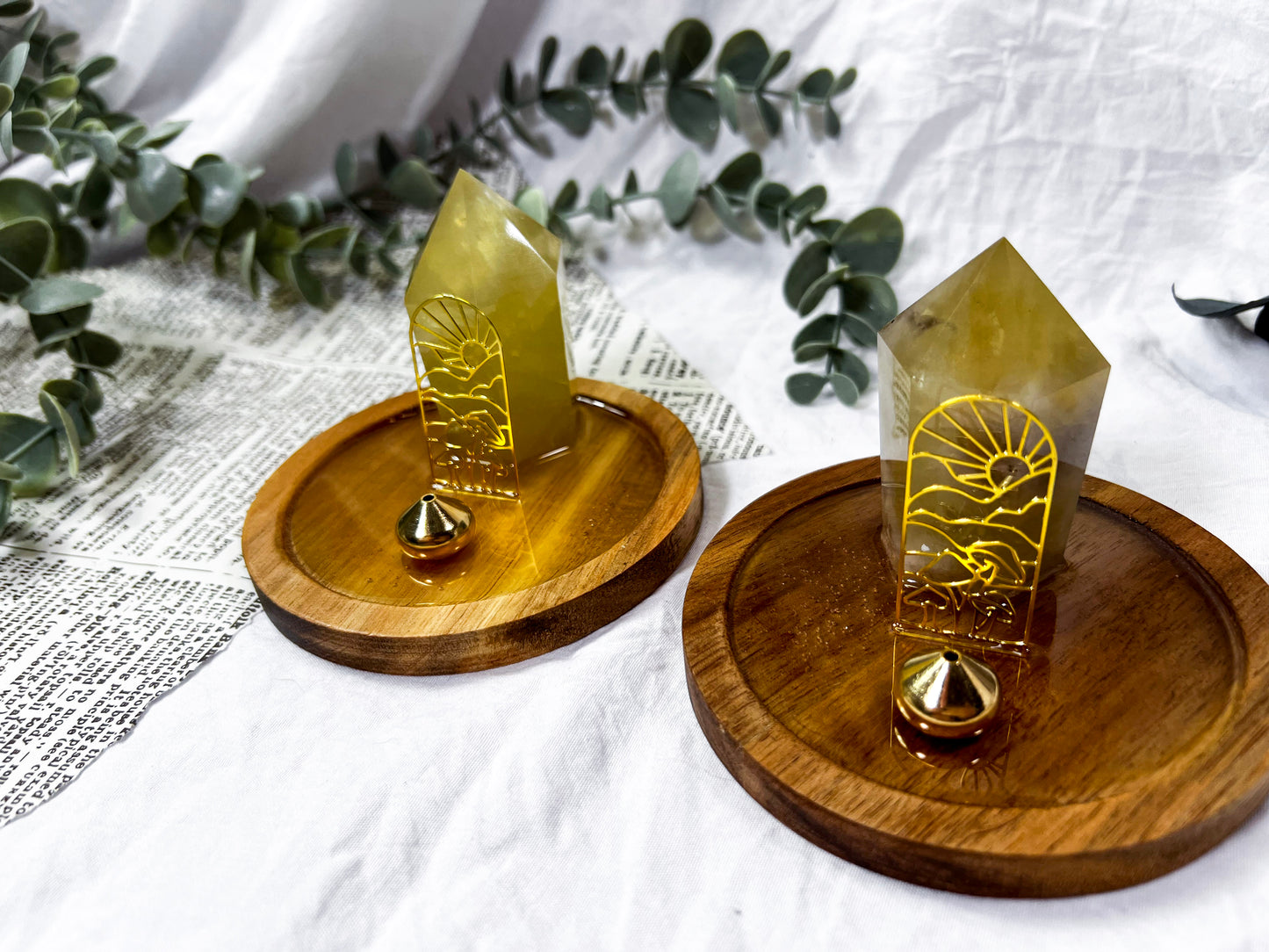 Citrine Mushrooms | Mini Incense Holder