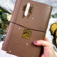 PREORDER | Handmade Grimoire Journal | Ritual Notebook | Crystal Charm Spell Book | Faux Leather A5 A6 Journal | Witchcraft Journal | Refillable Notebook