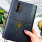 PREORDER | Handmade Grimoire Journal | Ritual Notebook | Crystal Charm Spell Book | Faux Leather A5 A6 Journal | Witchcraft Journal | Refillable Notebook