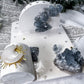 Celestial Harmony Ceramic Altar | White 5x7 with Celestite, Clear Quartz Moon, Gold Sun & Star Accents