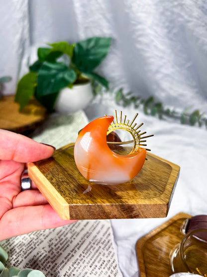 Celestial Card Keeper | Crystal Tarot Card Holder and Tealight Coaster