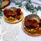 Carnelian Moon Tarot & Incense Holder | Crystal Tarot Card Stand | Altar & Witchcraft Decor