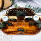 Labradorite Crystal Altar | Double Chime Holder, Tealight & Incense Holder with Sacred Geometry Decor