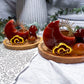 Carnelian Moon Tarot & Incense Holder | Crystal Tarot Card Stand | Altar & Witchcraft Decor
