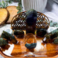 Labradorite Crystal Altar | Double Chime Holder, Tealight & Incense Holder with Sacred Geometry Decor