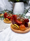 Carnelian Moon Tarot & Incense Holder | Crystal Tarot Card Stand | Altar & Witchcraft Decor