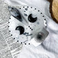 Balance and Intuition Ceramic Altar | White 5in Round with Moonstone, Onyx Moons and Silver Sun