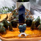 Labradorite Crystal Altar | Double Chime Holder, Tealight & Incense Holder with Sacred Geometry Decor