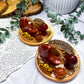 Carnelian Moon Tarot & Incense Holder | Crystal Tarot Card Stand | Altar & Witchcraft Decor