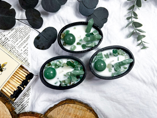 Green Aventurine | Small Cauldron Candle