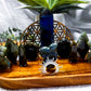 Labradorite Crystal Altar | Double Chime Holder, Tealight & Incense Holder with Sacred Geometry Decor