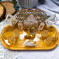 Clear Quartz Crystal Altar | Double Tealight, Scrying Sphere, Sacred Geometry & Crystal Display Altar