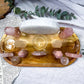 Rose Quartz, Pink Opal & Selenite Crystal Altar | Triple Tealight Holder for Love, Self-Care & Meditation