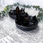 Sacred Horizon Black Ceramic Ritual Bowls | Crystal Altars, Incense Holders & Spell Tools