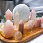 Rose Quartz, Pink Opal & Selenite Crystal Altar | Triple Tealight Holder for Love, Self-Care & Meditation