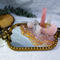 Rose Mirror Geode Altar | Rose Quartz Ritual Altar for Self-Love, Beauty & Heart Healing