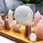 Rose Quartz, Pink Opal & Selenite Crystal Altar | Triple Tealight Holder for Love, Self-Care & Meditation