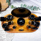 Obsidian & Smoky Quartz Crystal Altar | Double Tealight Holder for Protection, Grounding & Divination