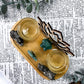 Abundance & Prosperity Bamboo Tray | Green Aventurine Goddess Altar with Pyrite Tealight Holder, Lotus & Sun Charm