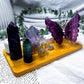 Rainbow Fluorite Tarot Altar | Double Chime Candle & Incense Holder | Crystal Butterfly Altar | Handmade Witchcraft Decor