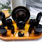 Obsidian & Smoky Quartz Crystal Altar | Double Tealight Holder for Protection, Grounding & Divination