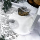 Balance and Renewal Mini Altar | White 3.5in Round with Clear Quartz Moon, White Druzy and Silver Sun