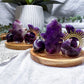 Amethyst Crystal Tealight & Incense Holder | Handmade Mini Altar | Meditation & Spiritual Decor