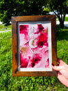 Love Spell Sigil Painting | Pink Glamour Magic Framed Art