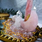 Rose Mirror Geode Altar | Rose Quartz Ritual Altar for Self-Love, Beauty & Heart Healing