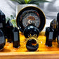 Obsidian & Smoky Quartz Crystal Altar | Double Tealight Holder for Protection, Grounding & Divination
