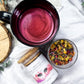 Encanto de Rosa: Self-Love Herbal Tea with Chamomile, Hibiscus, and Lavender Plus Pink Edible Glitter for Self-Love, Healing and Inner Glow
