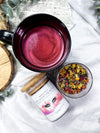 Encanto de Rosa: Self-Love Herbal Tea with Chamomile, Hibiscus, and Lavender Plus Pink Edible Glitter for Self-Love, Healing and Inner Glow