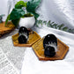 Shadow Glance | Obsidian Tarot Card Holder and Tealight Altar Coaster