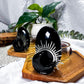 Shadow Glance | Obsidian Tarot Card Holder and Tealight Altar Coaster