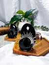 Shadow Glance | Obsidian Tarot Card Holder and Tealight Altar Coaster