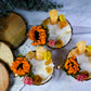 Meadow Light Candle | Citrine & Yellow Calcite Ritual Candle for Happiness, Confidence & Abundance