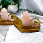 Heartward Hand | Rose Quartz Tarot Card Holder and Tealight Altar Coaster