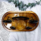 Obsidian Crystal Tealight Altar | Double Tarot Candle Holder | Handmade Protection Altar | 7.5 x 4.5 Inch