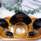 Obsidian Crystal Tealight Altar | Double Tarot Candle Holder | Handmade Protection Altar | 7.5 x 4.5 Inch