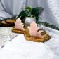 Heartward Hand | Rose Quartz Tarot Card Holder and Tealight Altar Coaster