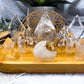 Clear Quartz Crystal Altar | Double Tealight, Scrying Sphere, Sacred Geometry & Crystal Display Altar