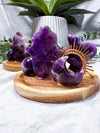 Amethyst Crystal Tealight & Incense Holder | Handmade Mini Altar | Meditation & Spiritual Decor
