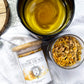 Elixir de Sol: Vitality Herbal Tea with Calendula, Orange Peel, and Elderflower Plus Gold Edible Glitter for Joy and Energy Boost