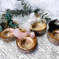 Wooden Tealight Holders for Ritual Balance | Crystal Moons, Towers & Sun Charms