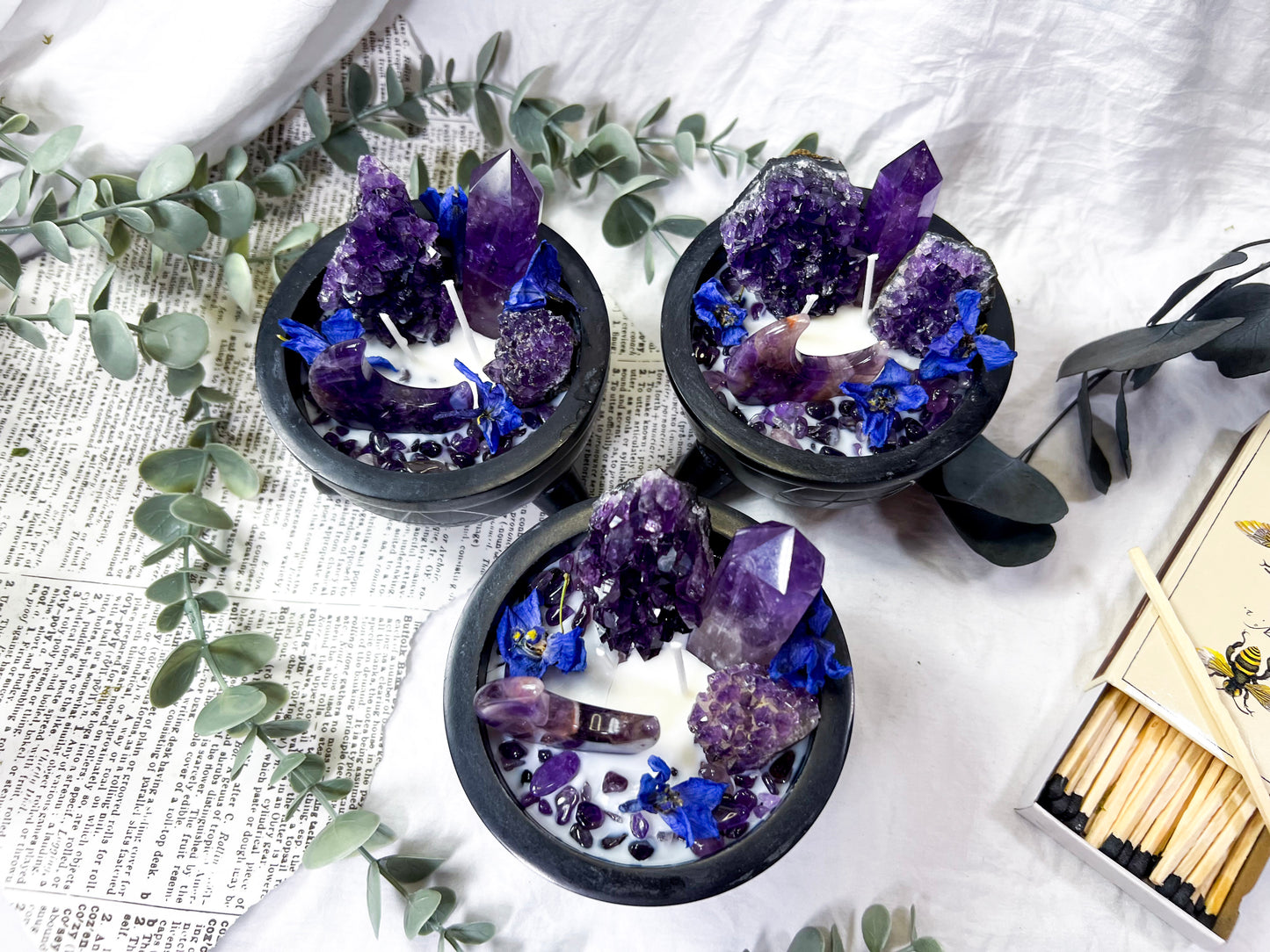 Amethyst Eclipse | Soapstone Candle