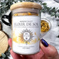 Elixir de Sol: Vitality Herbal Tea with Calendula, Orange Peel, and Elderflower Plus Gold Edible Glitter for Joy and Energy Boost