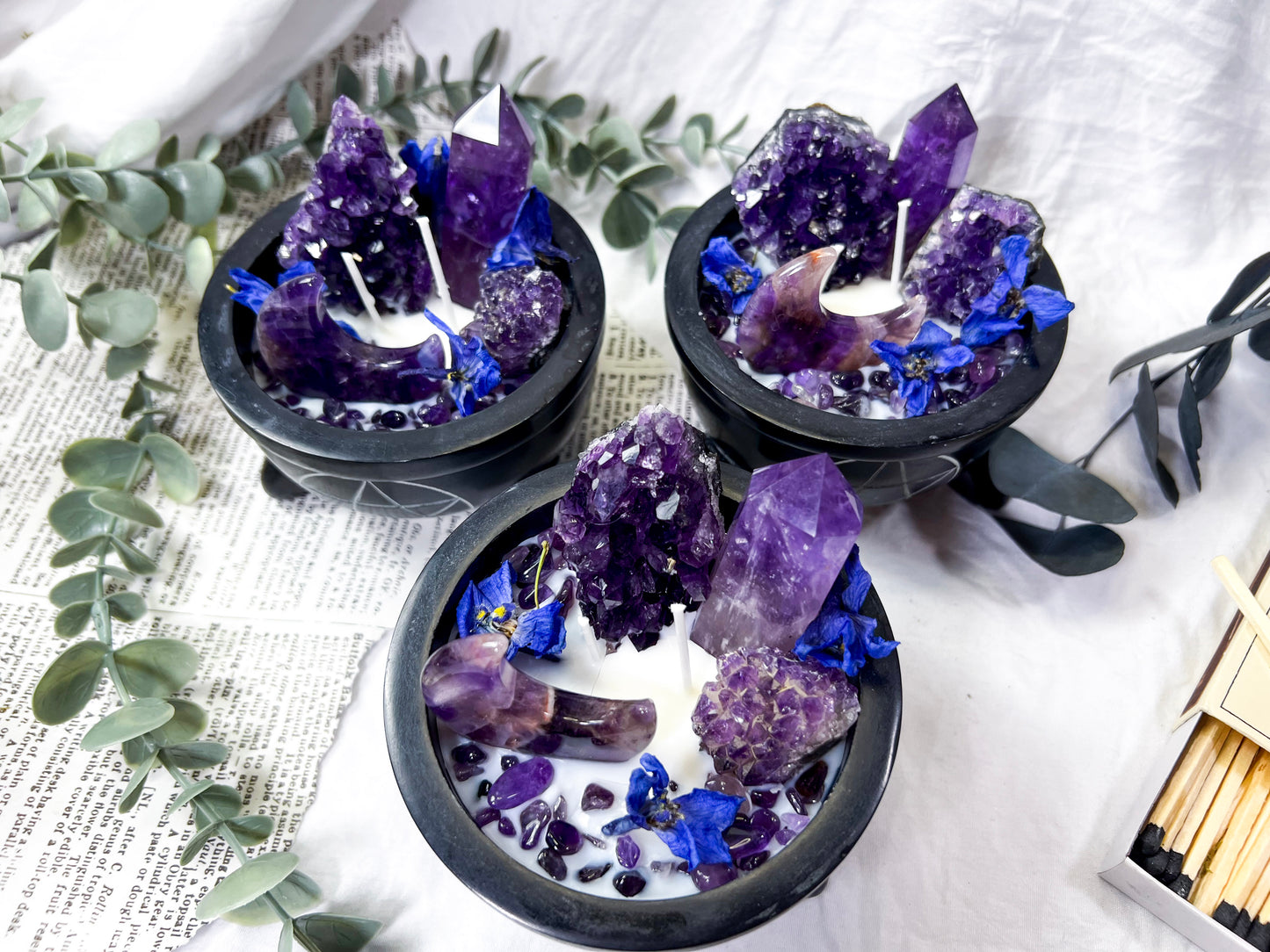 Amethyst Eclipse | Soapstone Candle