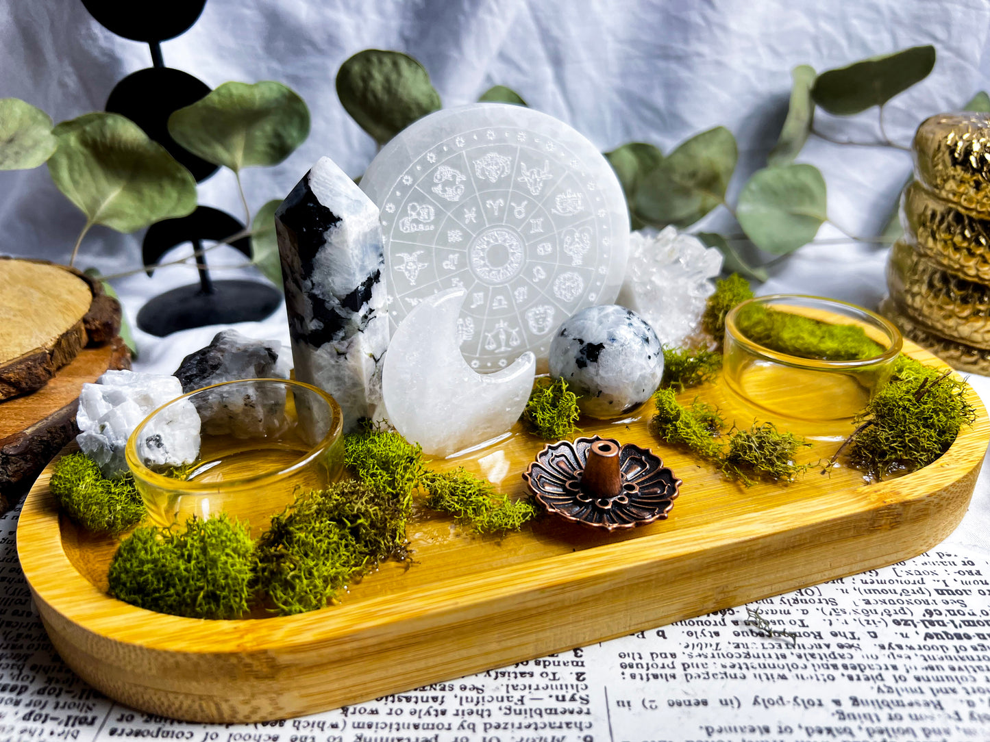 Moonstone Cleanse | Incense + Candle Holder