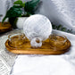 Zodiac Dreams | Double Tarot Card Holder with Double Tealight, Selenite and Clear Quartz Altar Decor, Zodiac Tarot Stand, Crystal Reading Display